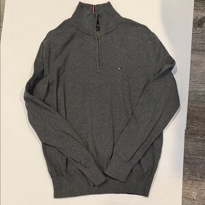 Tommy Hilfiger Men's Gray Zip-Up Sweater